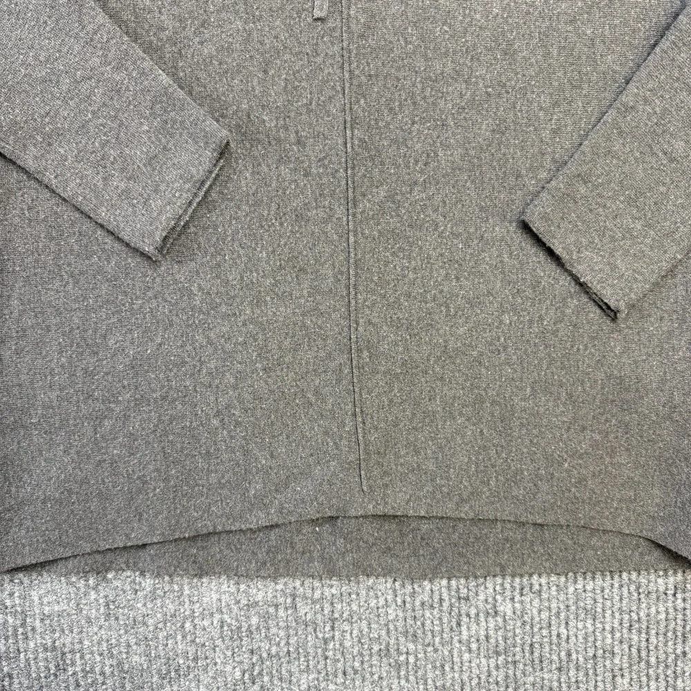 Banana Republic Sweater Womens Medium Gray Milano Hoodie Mock Knit Minimalist - Picture 3 of 9